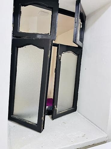 sane keci: Taxta çərçivəli daxili pəncərə dəsti - Material: ağac çərçivə, qara — 2