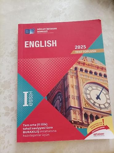Kitablar və jurnallar: Məhsul: “ENGLISH – 2025 Test Toplusu” (I hissə) Təsvir: - Nəşriyyat — 1