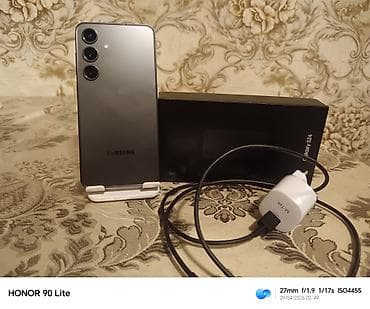 ucuz tap telfon: Samsung Galaxy S24, rəng - Boz, Simsiz şarj — 2