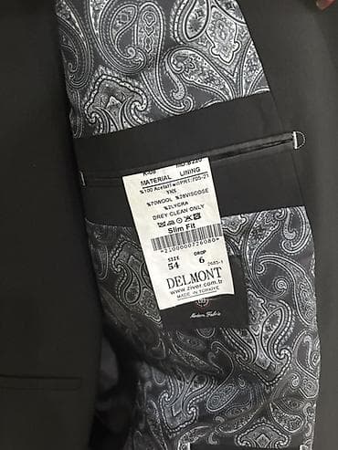 deri geyim: Delmont kişilər üçün kostyum dəsti – Slim Fit - Brend: Delmont (Made — 3
