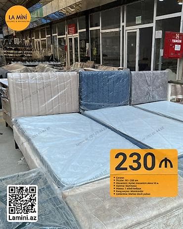 carpayı matras: Təknəfərlik çarpayı, Bazalı, Matras ilə, Siyirməsiz — 1