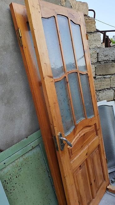 otaq qapı: Qonaq otağı üçün İşlənmiş Otaq qapısı 80x200 sm Zamok ilə, Ünvandan götürmə — 2
