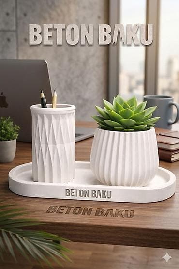Masaüstü dəstlər: Beton Baku – masa üçün dekorativ beton set - Material: yüksək — 1