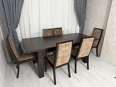 bag desti: Qonaq otağı üçün, Açılan, Dördbucaq masa, 6 stul — 1