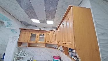 elcin: Mətbəx asma şkaf dəsti - Material: ağac teksturalı MDF/laminat (isti — 1