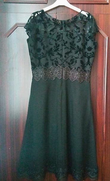 Женская одежда: Qara rəngli zərif qadın donu - Model: A-kesim, dizdən bir qədər aşağı — 2