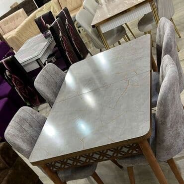 Masa və oturacaq dəstləri: Mətbəx üçün, Yeni, Açılan, Dördbucaq masa, 4 stul — 14