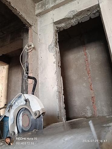 ev temiri kreditle: Beton kəsmə xidməti - Divar, döşəmə və tavanlarda dəqiq və səliqəli — 2