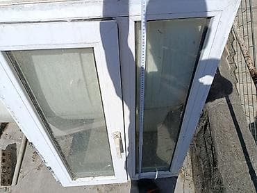 İşlənmiş İkiqat şüşə paketi Plastik pəncərə, Еni: 80 sm, Uzunluğu: 112 sm — 3