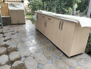 sədərəkdə mebellər: Açıq məkana uyğun mətbəx mebeli dəsti - Material: açıq rəngli — 4