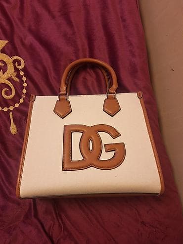 Alt paltarı: D&G loqolu qadın əl çantası - Rəng: krem parça gövdə — 3