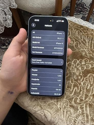 iphone s6: IPhone 15, 128 GB, Ağ, Zəmanət — 3