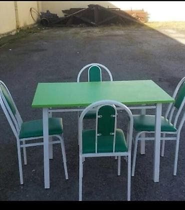 Qonaq otağı üçün, Yeni, Açılmayan, Dördbucaq masa, 4 stul