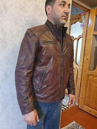 dəri kurtka kişi: Kişi dəridən gödəkçə,fevral ayi Almaniyada alinib - Material: təbii — 8