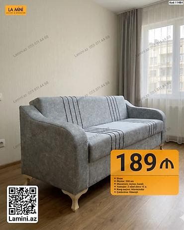 La Mini divan - Ölçülər: 200 sm - Mexanizm: açılan, bazalı - — 1