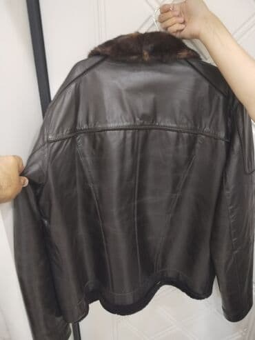 винтажные мужские куртки: Мужская куртка, Кожаная, Зимняя, XL — 2