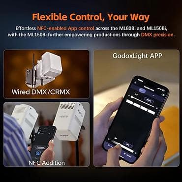 video light: Godox ML80Bi – kompakt, modullu, iki rəng temperaturlu COB LED işıq — 8