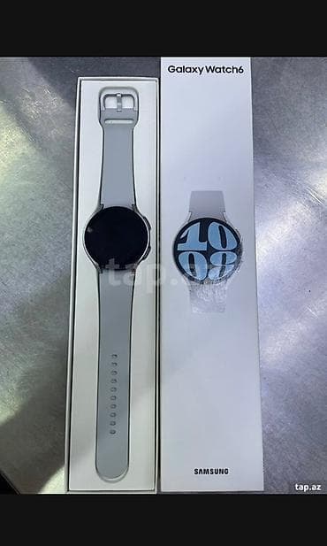 quba telfonlar: Dairəvi displeyə və gümüşü korpusa malik Samsung Galaxy Watch6 ağıllı — 5