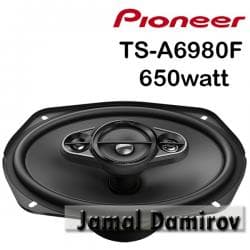 masin ucun kalonkalar: Pioneer TS-A6980F Размер 6"x 9" Максимальная шумовая мощность 650 W — 1