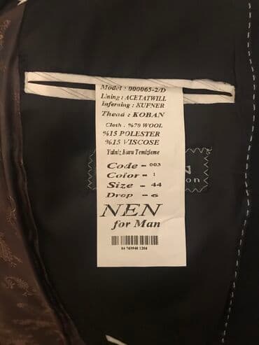 kişi ucun klassik qara kostyum: Kostyum, qara rəngdə — 7