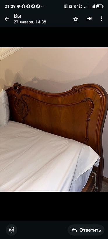 Klassik üslubda taxta yataq otağı dəsti Ruminiya D10 Tərkibi: - Böyük — 9