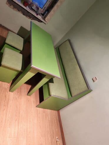 işlənmiş seyf qapılar: (RAZILAŞMA YOLU İLƏ ) Yaşıl-ağ tonlarda künc mətbəx mebeli dəsti - L — 4