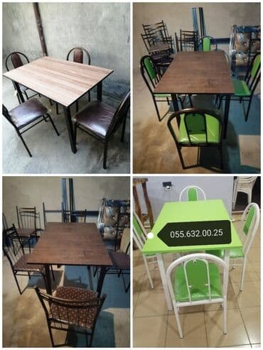 2ci el metbex mebel: Kvadrat masa, Mətbəx üçün, 4 nəfər, Açılmayan, Zəmanətsiz — 26