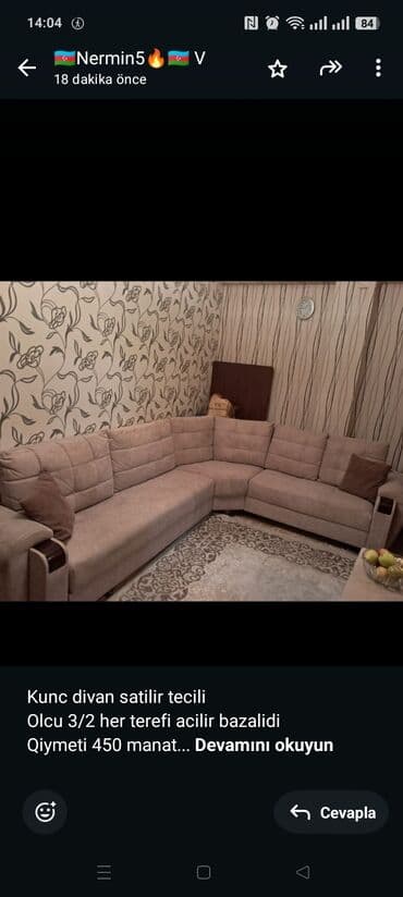 xirdalanda moyka satilir: Künc divan — 1