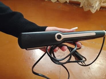 Saç ütüsü (düzləndirici) - Rəng: qara-qızılı - Keramika örtüklü