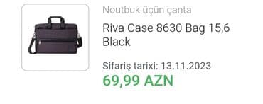 сумка для дисков: RIVACASE noutbuk çantası – qara rəng - Noutbuk və sənədlər üçün — 6