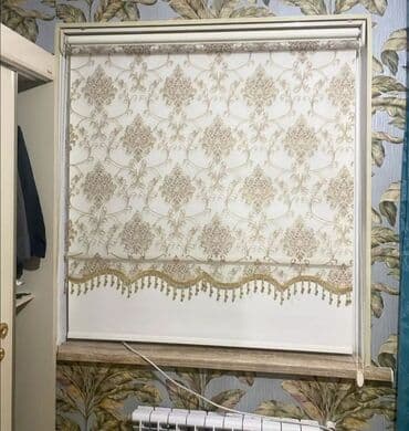 Rulon ştorlar: Zebra/rulet pərdə kolleksiyası - Model: klassik damask və güllü — 4