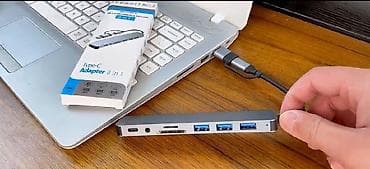 apple telefon: 🚀 8-i 1-də USB-C & USB 3.0 Hub – Premium Alüminium Docking Station — 2