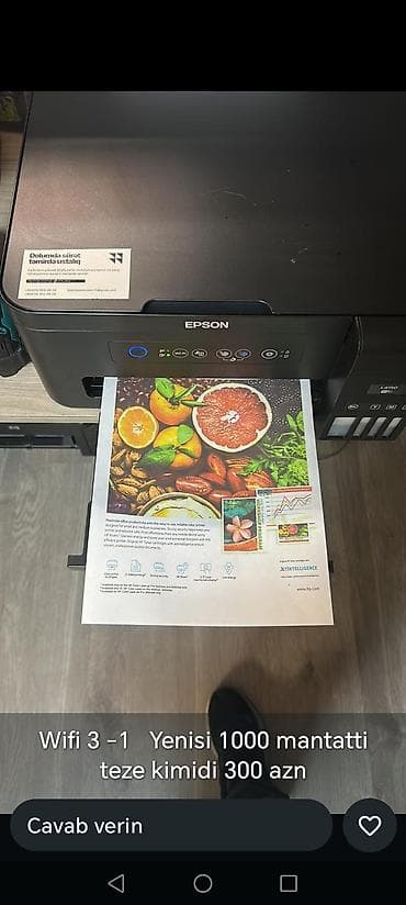cap aparatı: Epson L4150 Wi‑Fi 3‑ü‑1 cihaz - Funksiyalar: printer, skaner, köçürmə — 1