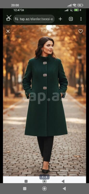 Palto, M, rəng - Yaşıl