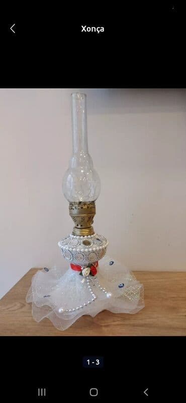 ad günü dekorlari evde: Xonça – əl işi dekorativ dəst - Tərkib: 2 ədəd dekor – şüşə çarları — 2
