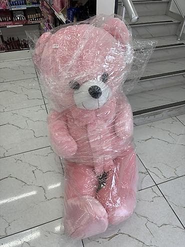 Игрушки: Böyük ölçülü plyuş ayı oyuncaq - Rəng: çəhrayı - Material: yumşaq — 1