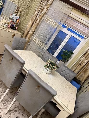 Açılan, Dördbucaq masa, 6 stul — 3