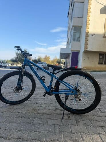 Velosiped - Çərçivə: yüngül alaşımlı, mavi rəng, aşağı enişli dizayn