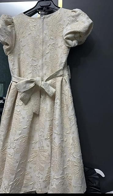 Платья: Qız uşağı üçün zərif don 11 yaş - Rəng: açıq krem/şampan - Parça — 2