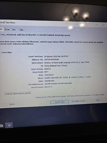 Lenovo: İşlənmiş Lenovo IdeaPad, 15.4 ", Intel Celeron, 128 GB, Ünvandan götürmə, Pulsuz çatdırılma, Ödənişli çatdırılma — 5