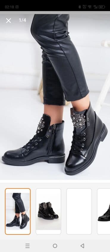 ботинки мужские новые: Ölçü: 39, rəng - Qara, Yeni — 1