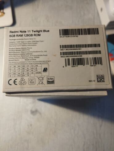 redmi note 14 5g qiymeti: Redmi Note 11, 128 GB, rəng - Göy, Qırıq, Sensor, Barmaq izi — 7