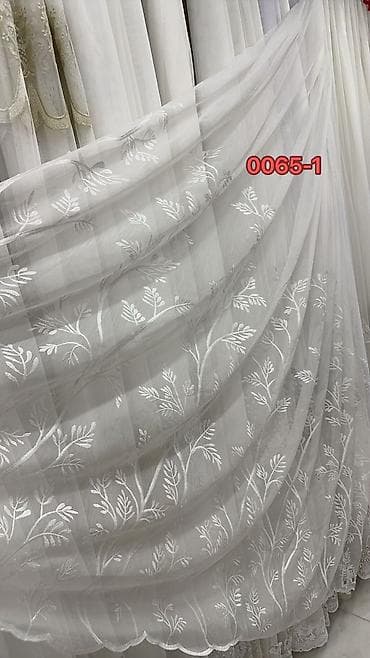 Декор и интерьер: Model 0065 tül pərdə kumaşı - Material: şəffaf, yüngül tull tül - — 4