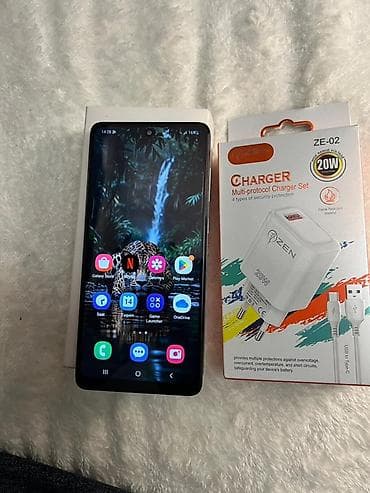 a 51 telefon: Samsung Galaxy A71 5G, 128 GB, rəng - Ağ, Barmaq izi, Face ID — 4