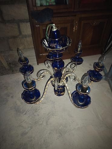 Çılçıraq, 6 lampa, Şüşə