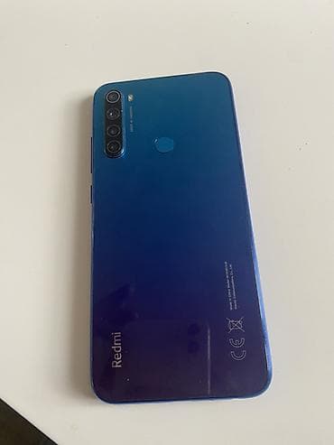 tel halva: Redmi Note 8, 64 GB, rəng - Göy, Barmaq izi — 2