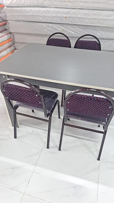 metbext stulu: Mətbəx üçün, Yeni, Açılmayan, Dördbucaq masa, 4 stul — 3