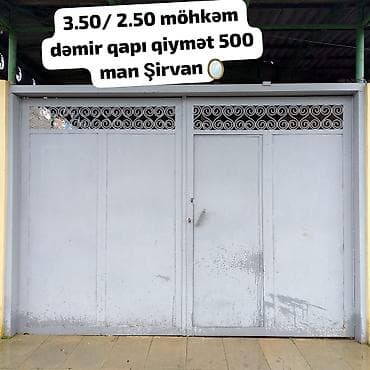 demir rasotqa: Dəmir Həyət darvazası, Yana açılan, 3 m, Mexaniki, Şəbəkə ilə, rəng - Boz, Kredit yoxdur — 1