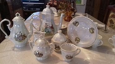 çay servisi: Çay dəsti, rəng - Ağ, Farfor — 1