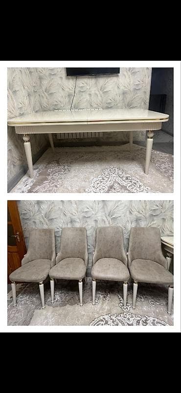 Qonaq otağı üçün, Oval masa, 4 stul lalafo.az -da Qonaq otağı üçün, Oval masa, 4 stul